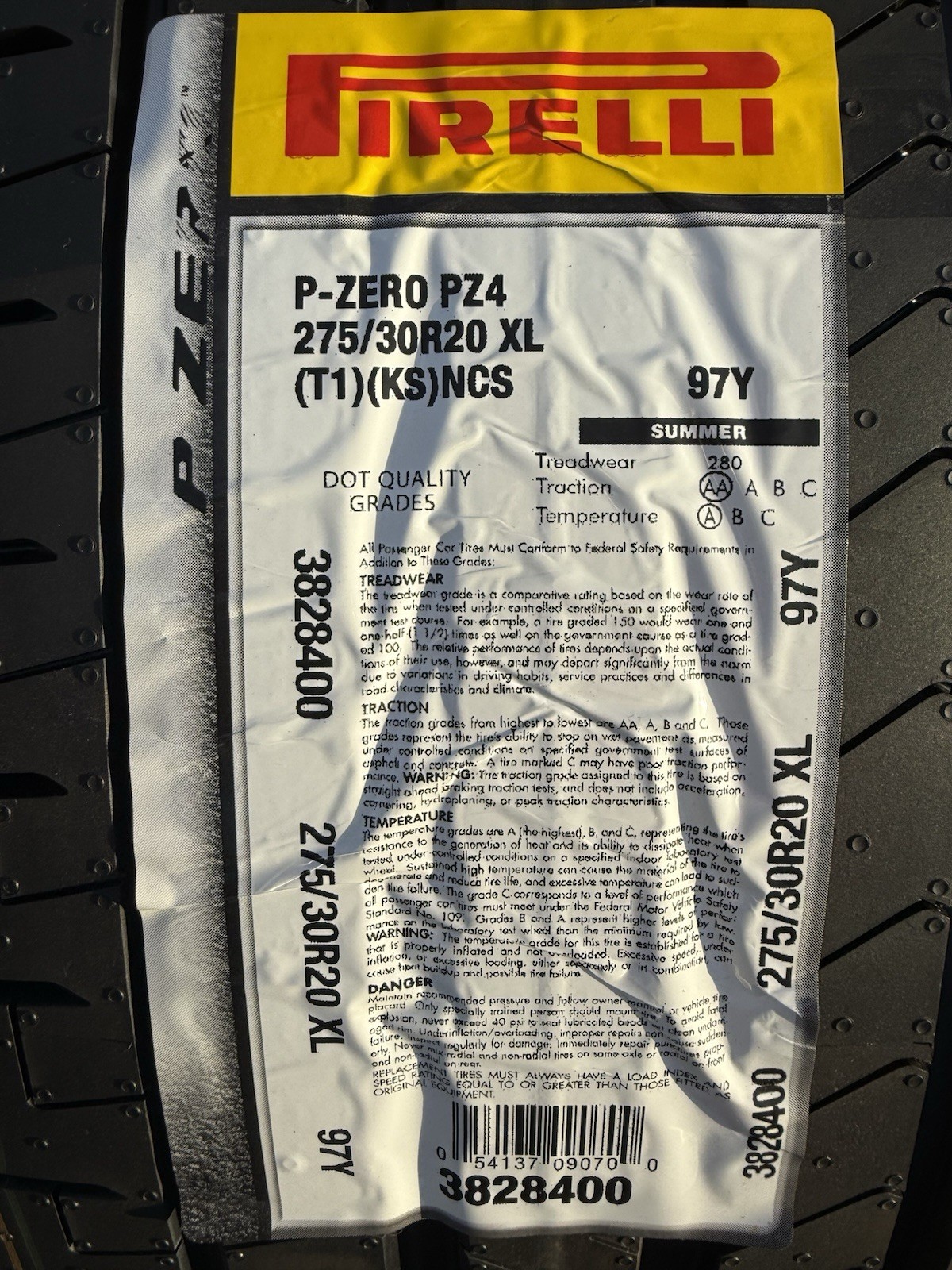 TWO BRAND NEW 275/30R20 97Y Pirelli P Zero PZ4 Tires Like Michelin 4S 2753020