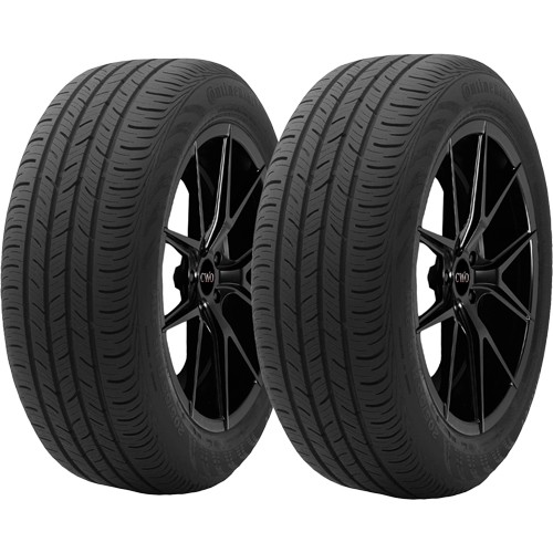 (QTY 2) 155/60-15 Continental Pro Contact 74T SL Black Wall Tires