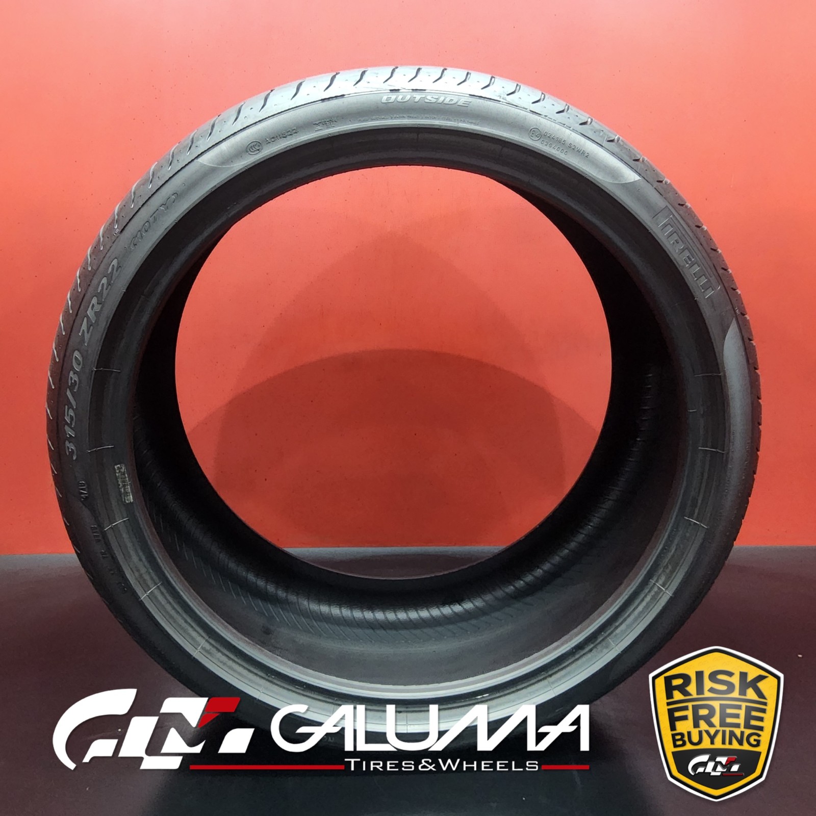 1 (One) Tire Pirelli P Zero N0 XL 315/30ZR22 315/30/22 3153022 No Repairs #89403