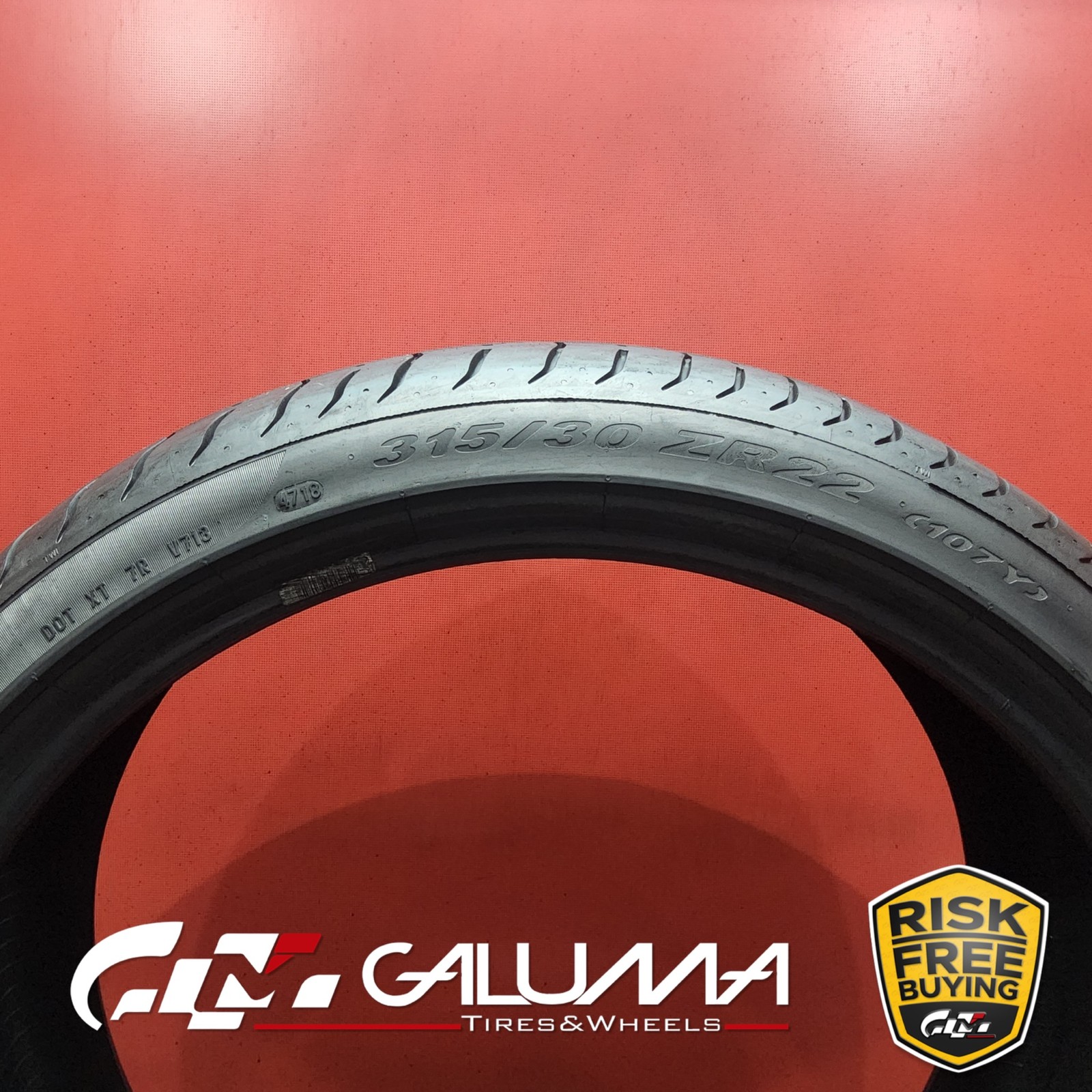 1 (One) Tire Pirelli P Zero N0 XL 315/30ZR22 315/30/22 3153022 No Repairs #89403