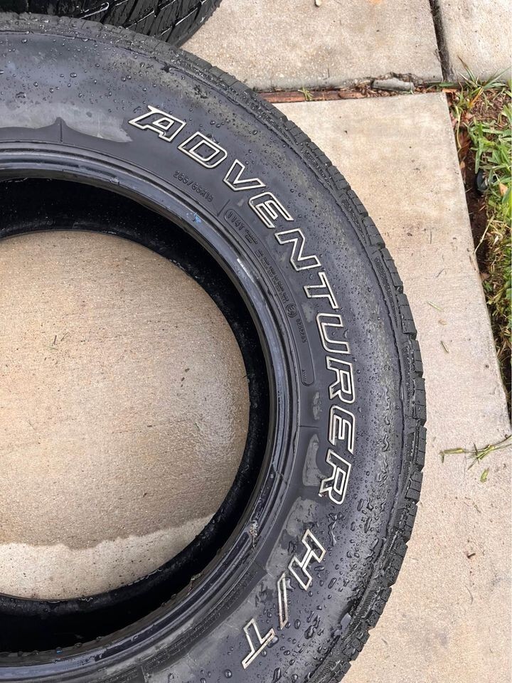 Cooper Adventurer H/T 265/65R18 Tires, 31 inch tires, ready for Off roading use.