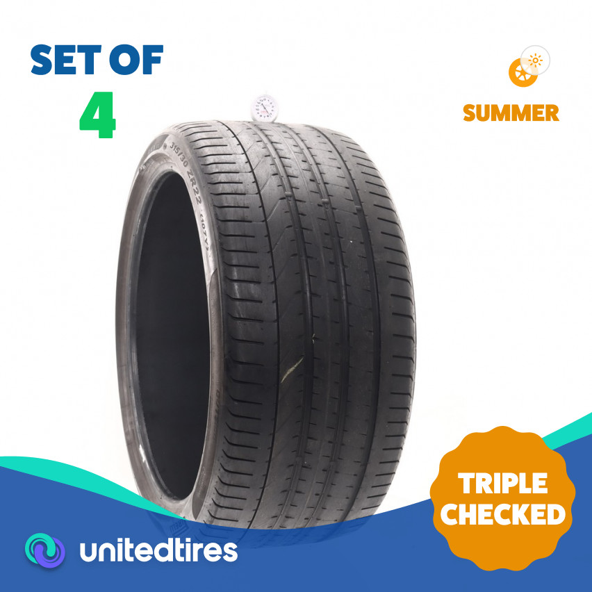 Set of (4) Used 315/30ZR22 Pirelli P Zero NO 107Y – 5.5-7.5/32 (15RL3)