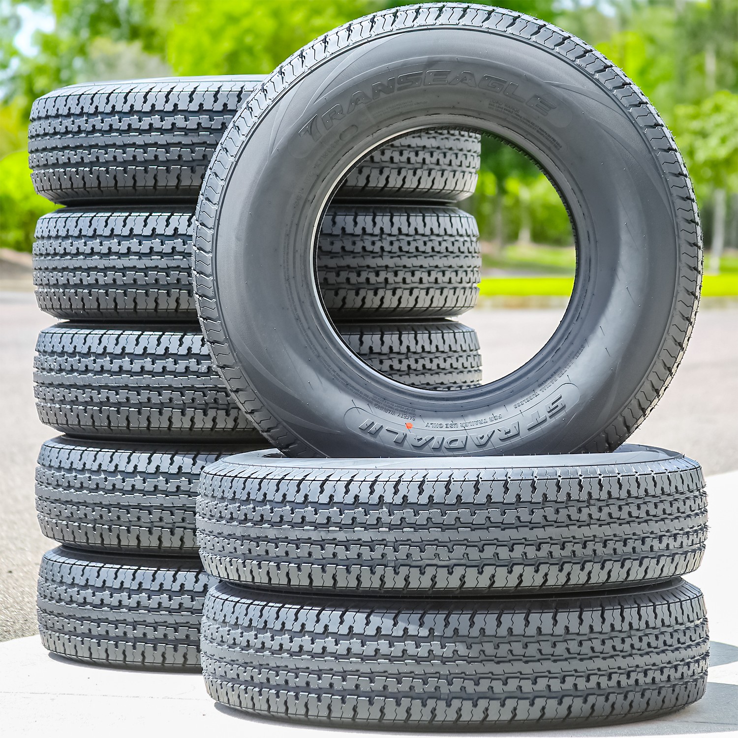4 Tires Transeagle ST Radial II Steel Belted ST 205/75R14 Load E 10 Ply Trailer
