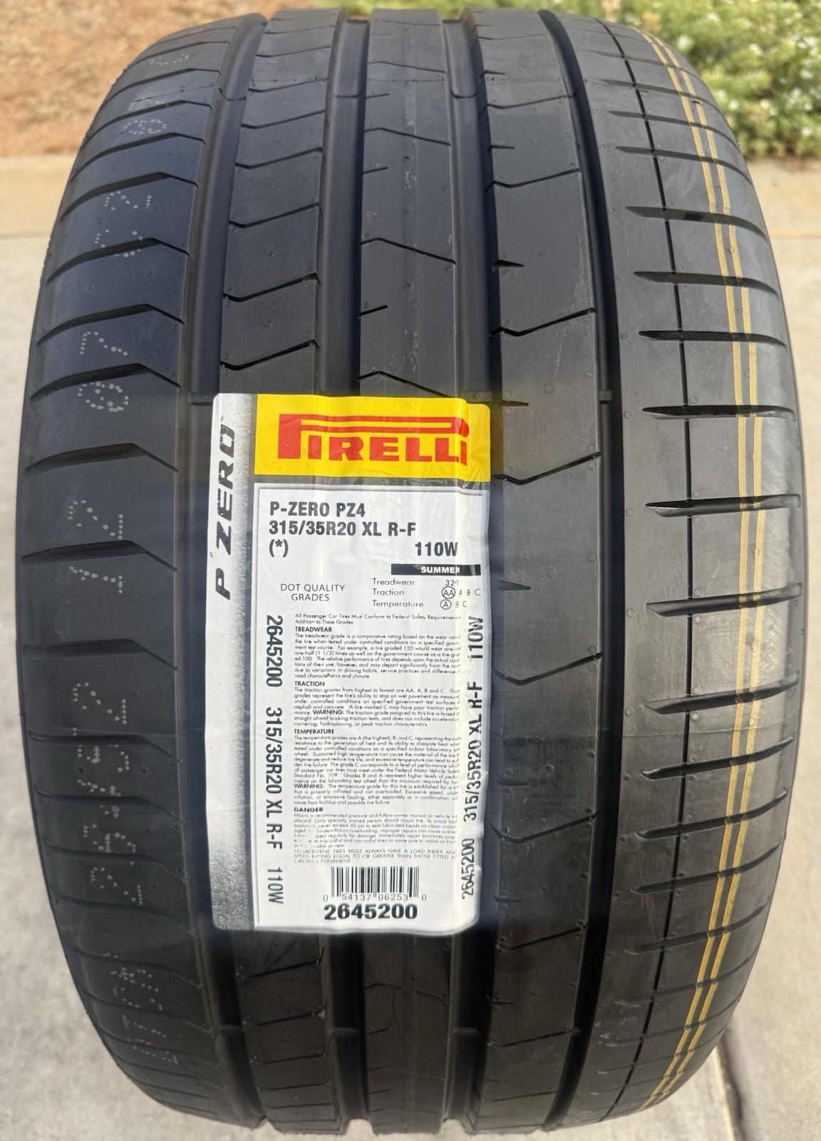 TWO BRAND NEW 315/35R20 110W Pirelli P Zero PZ4 Run Flat RFT Tires 3153520