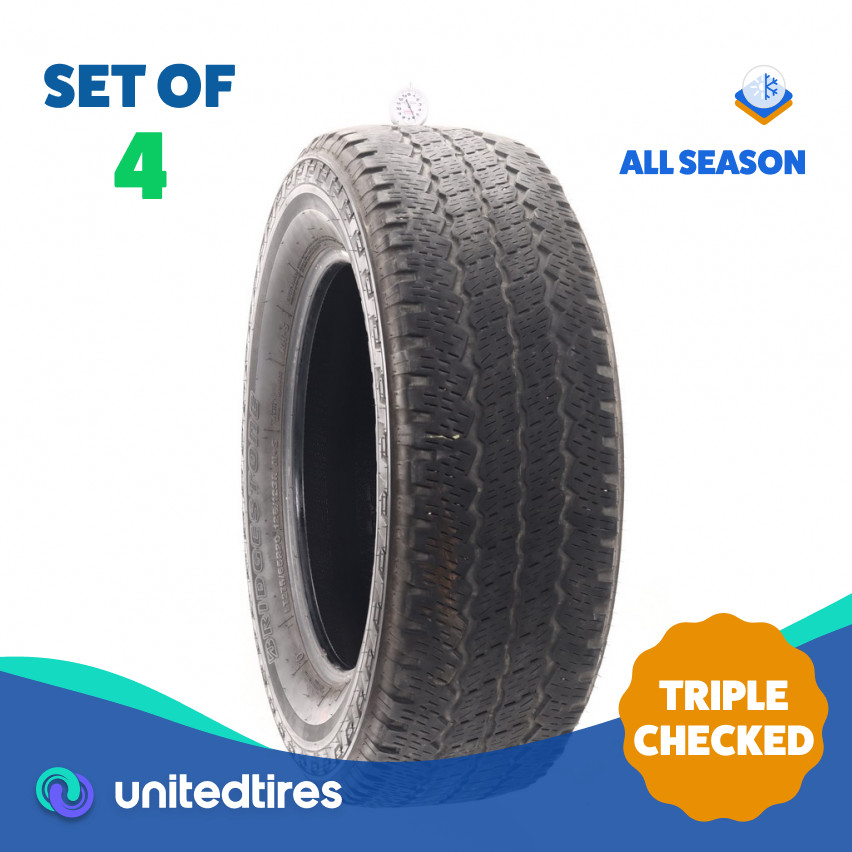 Set of (4) Used LT 275/65R20 Bridgestone Dueler A/T RH-S 126/123R – 6-7/32