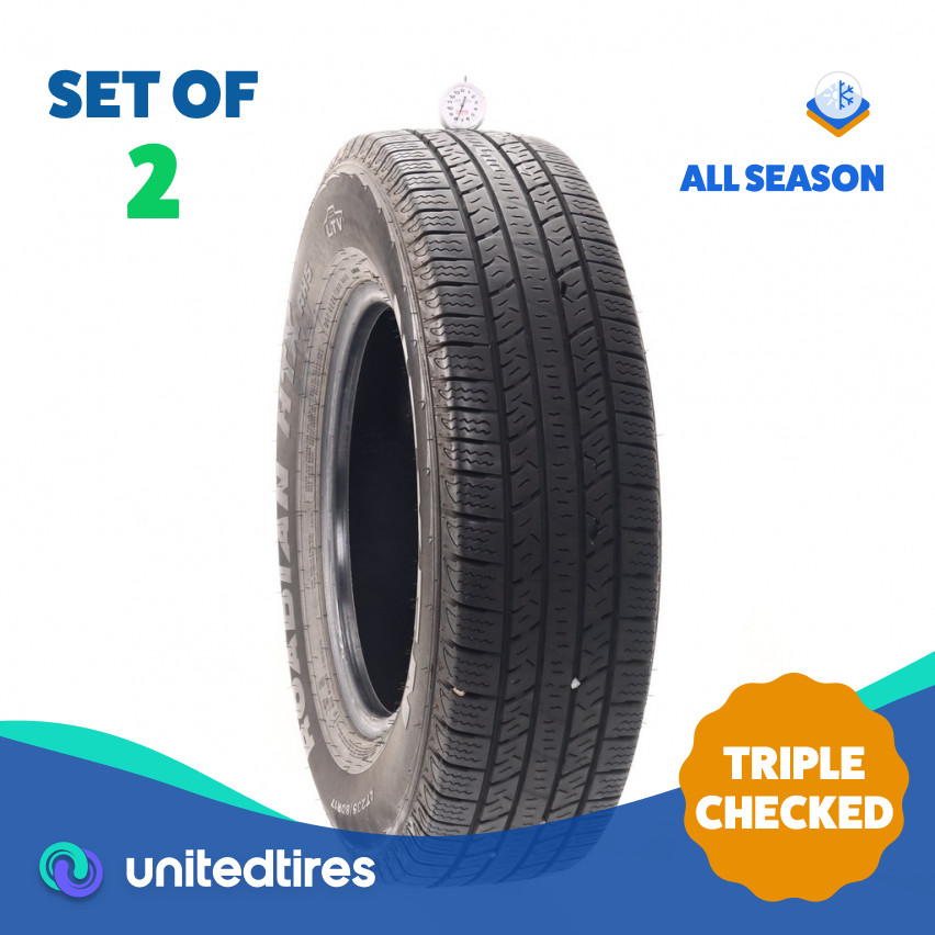 Set of (2) Used LT 235/80R17 Nexen Roadian HTX RH5 LTV 120/117R – 7.5/32