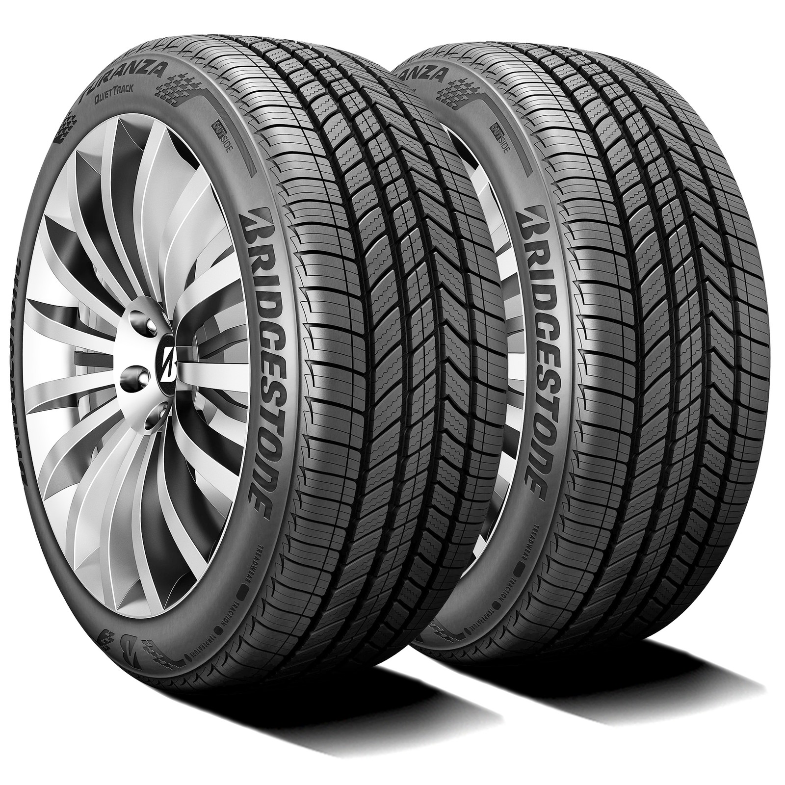 2 Tires Bridgestone Turanza Quiettrack 245/50R18 100V A/S All Season