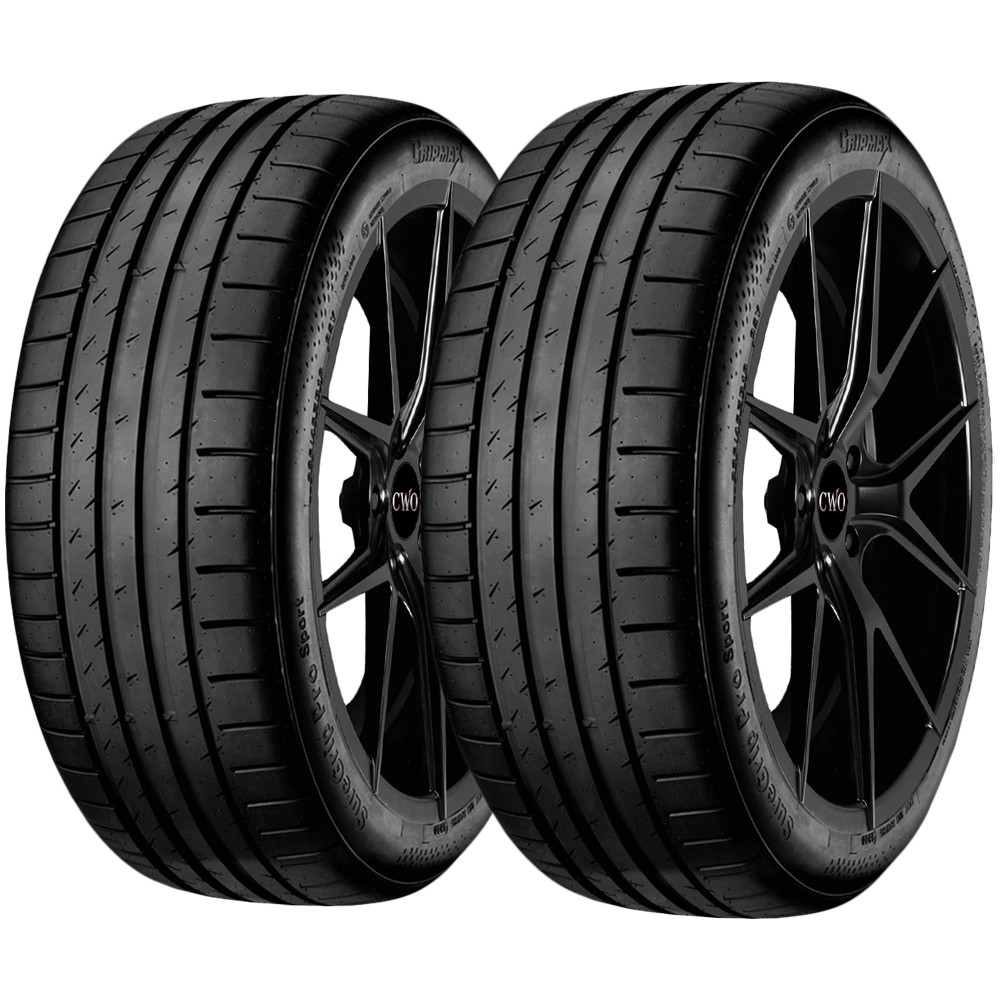 (QTY 2) 265/30ZR19 GripMax SureGrip Pro Sport 93Y XL Black Wall Tires