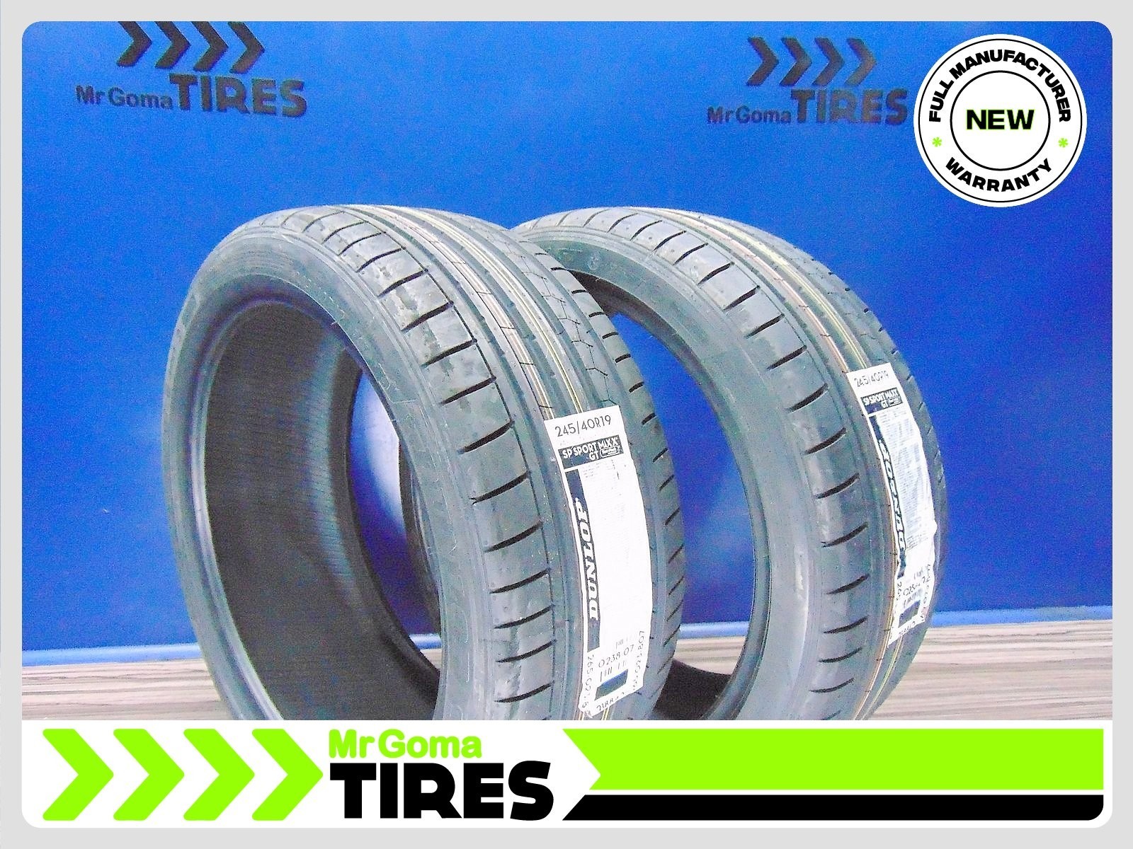 SET OF 2 NEW 245/40R19 DUNLOP SP SPORT MAXX GT DSST RFT TIRES 94Y BMW Run flat