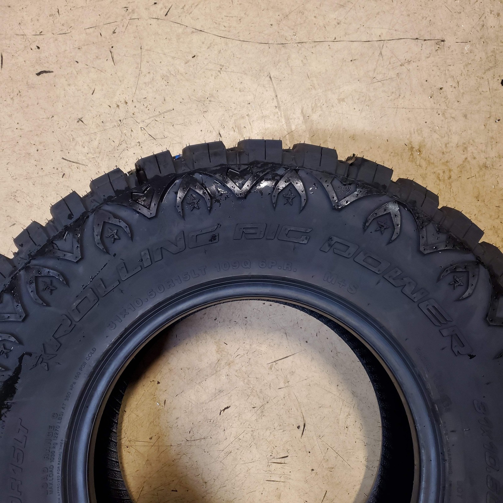 RBP REPULSOR M/T RX BSW LT 31 10.50 15 109Q 6PLY MUD TRUCK TIRE RBPST15105010