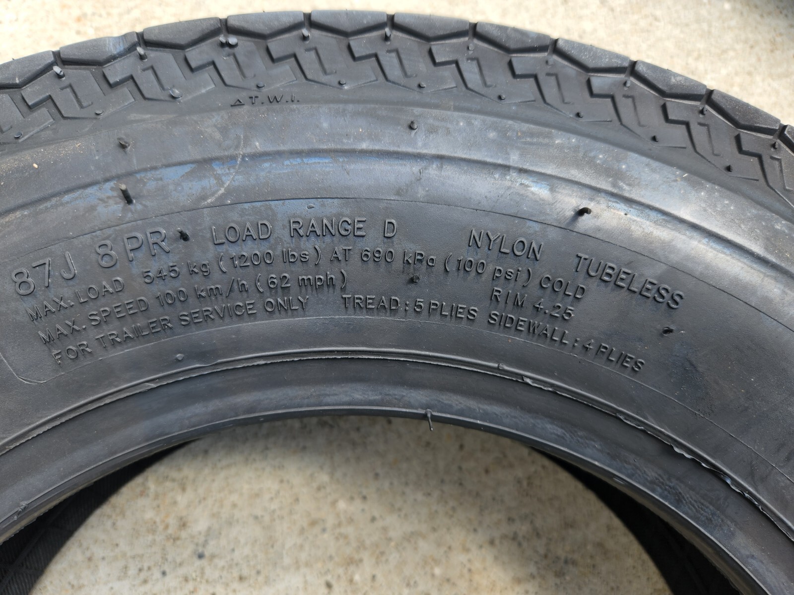 2 – 5.30-12 8 Ply Deestone D901 Boat Trailer Tires Boat Camper Skidoo 5.3-12 8P