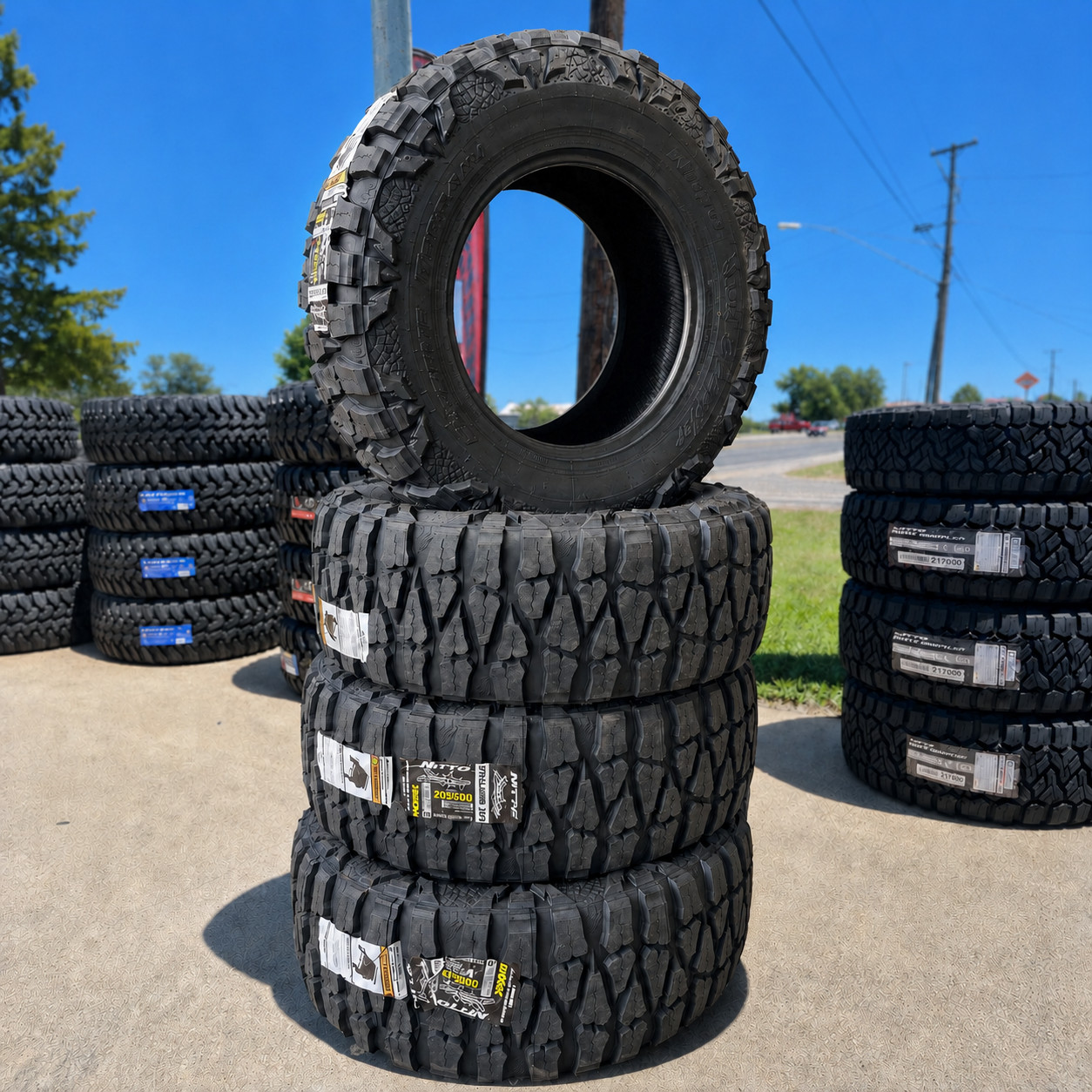 37X13.50R20 Nitto Mud Grappler M/T NEW Tires 127Q Load E Set of 4