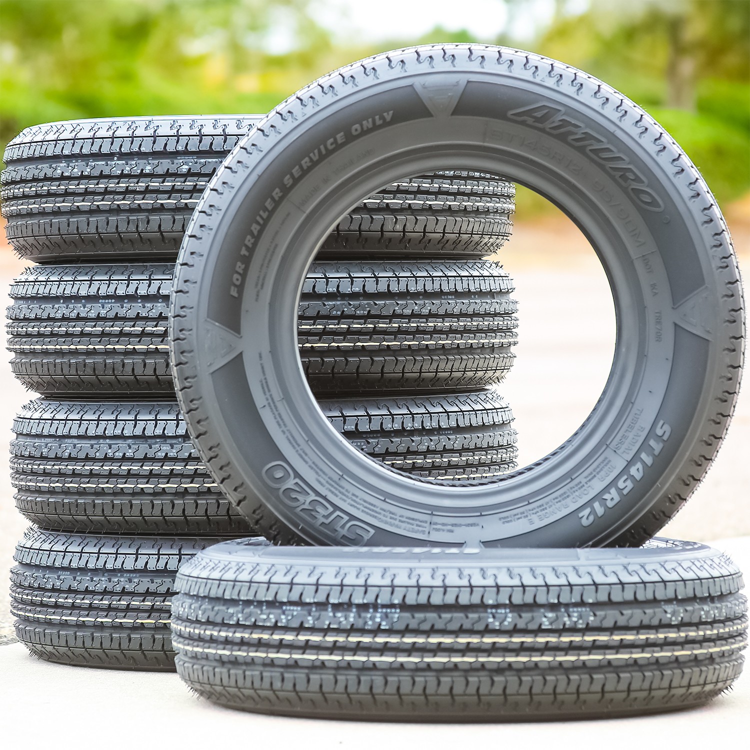 2 Tires Atturo ST320 Steel Belted ST 145R12 95/90M E 10 Ply Trailer