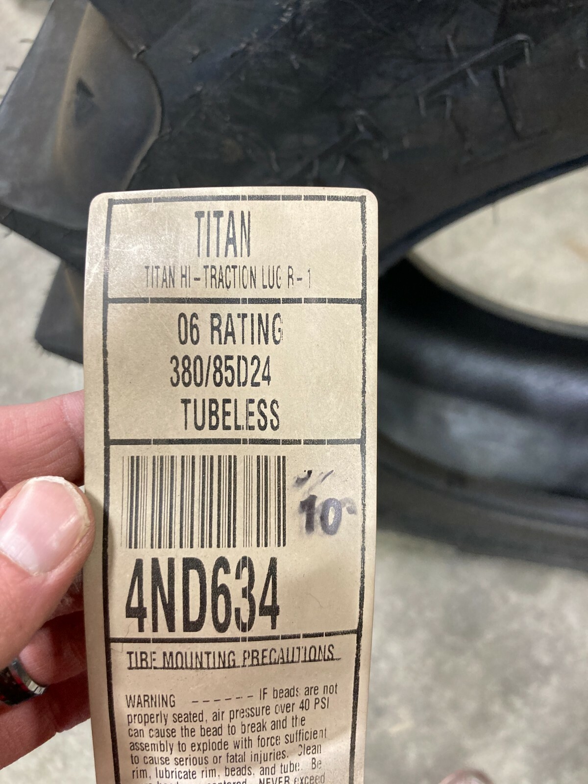 1 New Tires 14.9 24 Titan Raindrop Irrigation Non Directional Tubeless 380/85D24