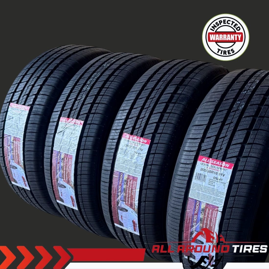 Set of 4 Brand New Doral SDL-Sport 205/55R16 – All-Season Tires #00384