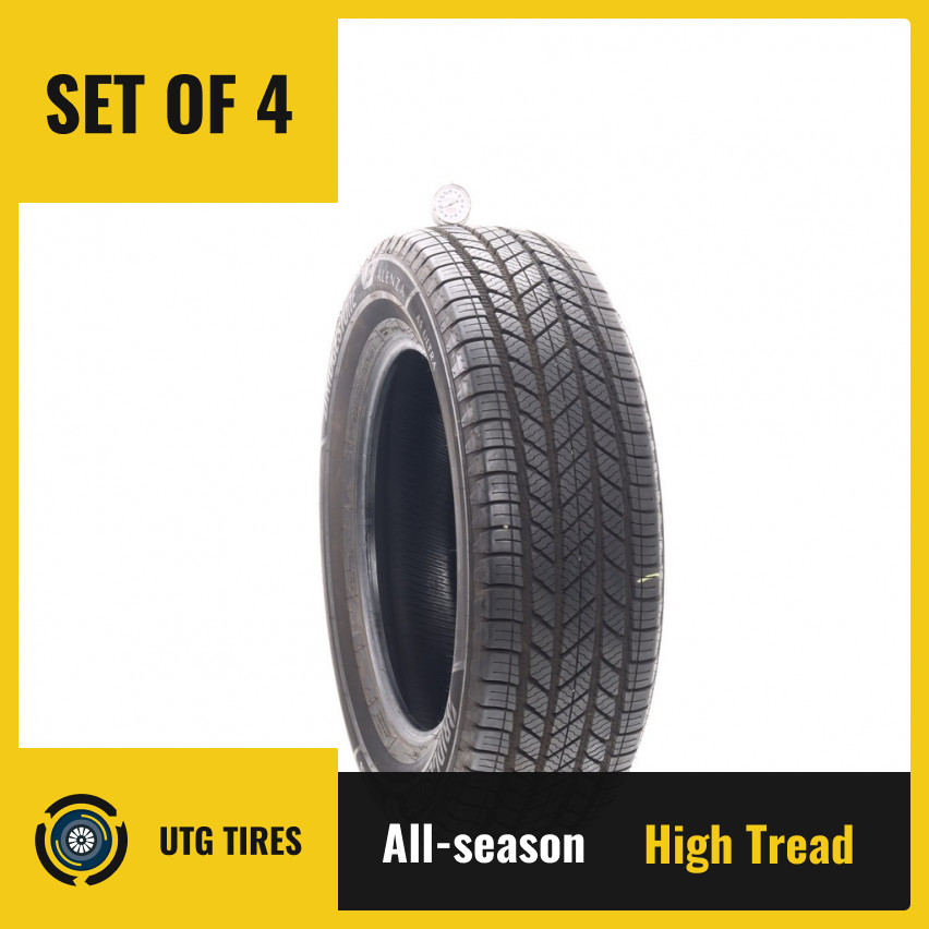 Set of (4) Used 235/65R18 Bridgestone Alenza AS Ultra 106V – 9.5/32