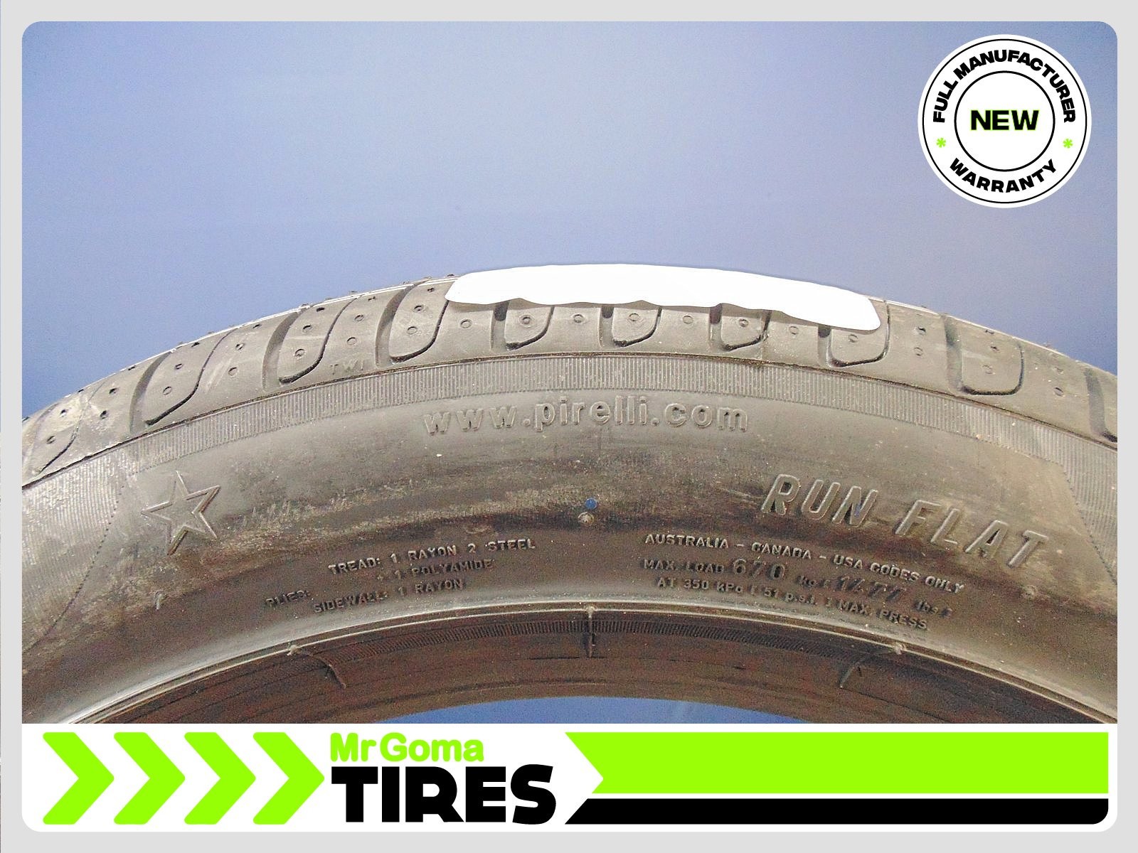 4 BRAND NEW 225/50R17 PIRELLI CINTURATO P7 ECOIMPACT RFT TIRES RUN FLAT 2255017