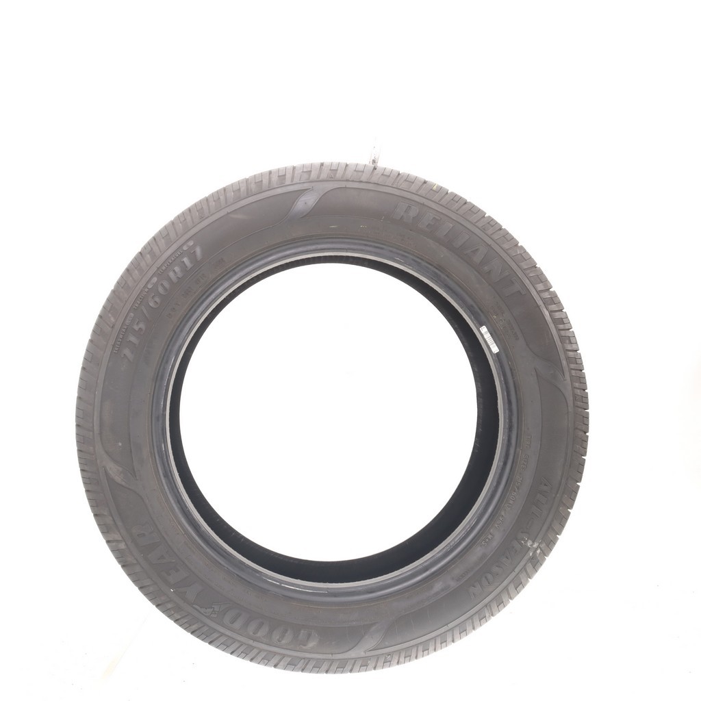 Set of (4) Used 215/60R17 Goodyear Reliant All-season 96V – 7-8/32