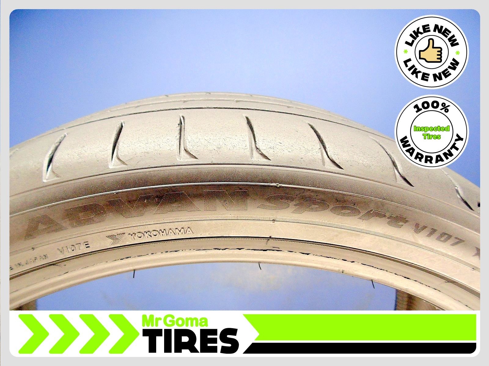 4 YOKOHAMA ADVAN SPORT V107 BMW X7 315/30ZR23 & 275/35R23 USED TIRES 8.1/32TREAD