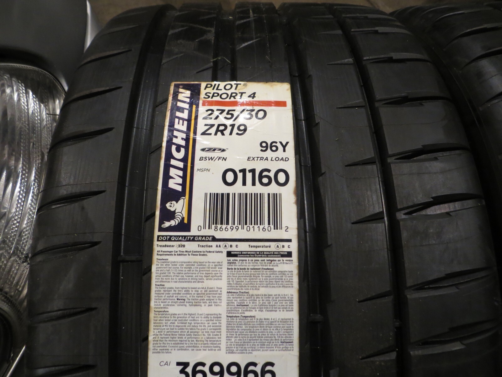 NEW 2 TWO MICHELIN PILOT SPORT 4 ZP 275/30ZR19 96Y XL FRANCE 275 30 19 2851