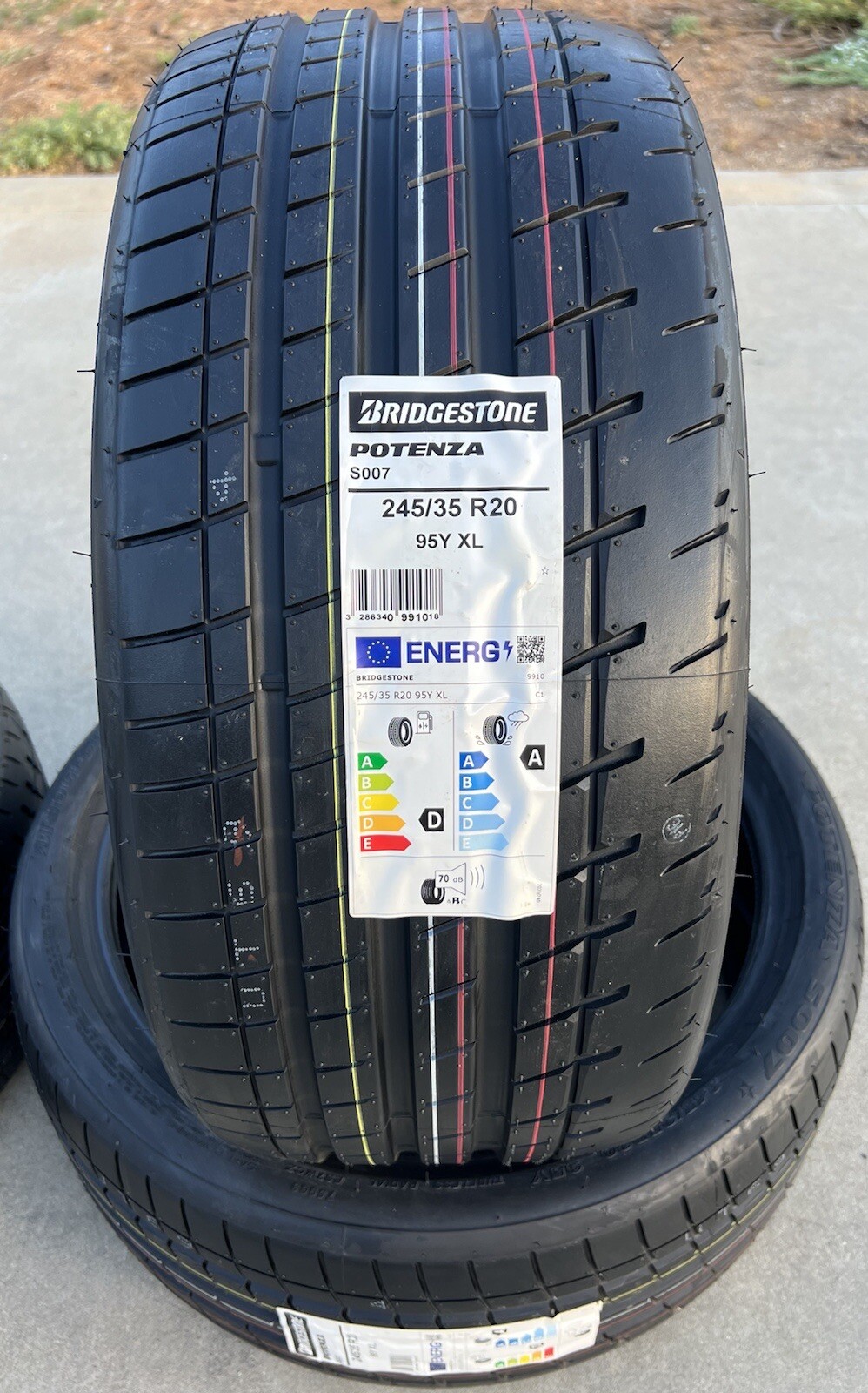 Set of TWO BRAND NEW 245/35R20 Bridgestone Potenza S007 Tires 2453520