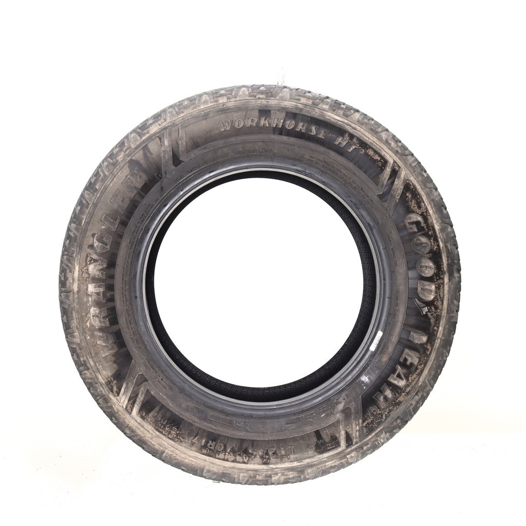 Set of (4) Used LT 245/70R17 Goodyear Wrangler Workhorse HT 119/116R – 6-7.5/32