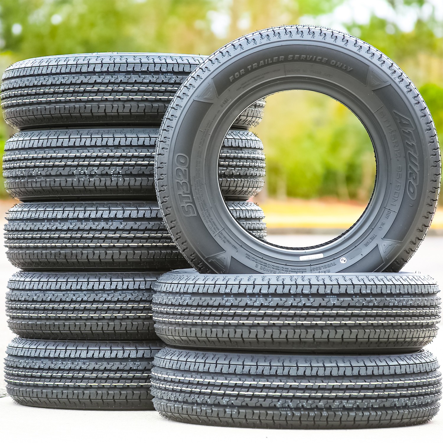2 Tires Atturo ST320 Steel Belted ST 145R12 95/90M E 10 Ply Trailer