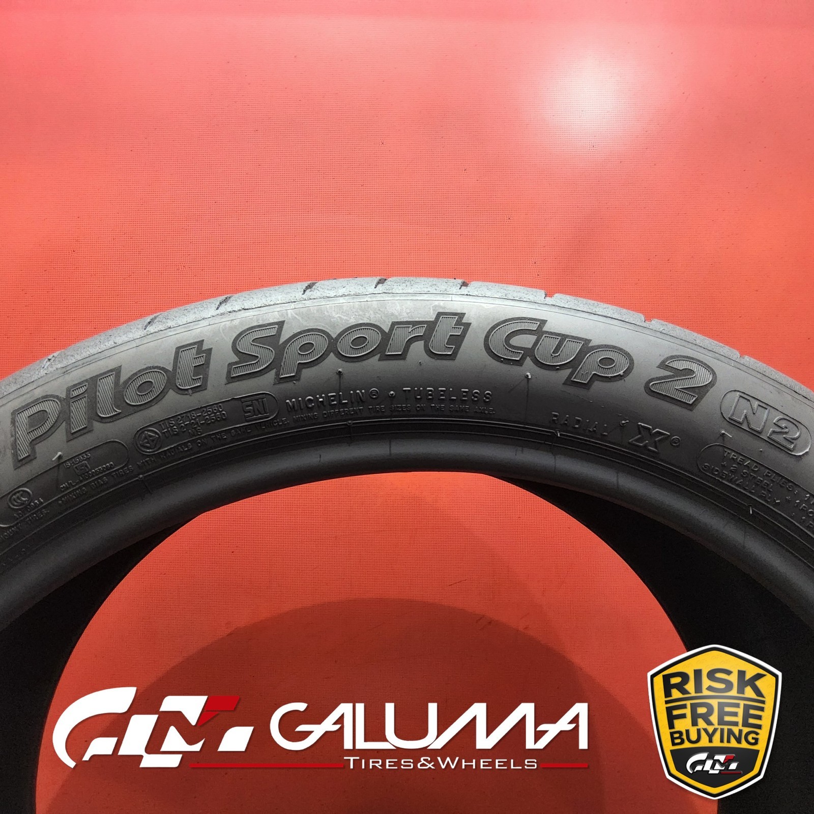 Set of 2 Tires LikeNEW Michelin Pilot Sport Cup 2 325/30ZR21 No Repairs #94400