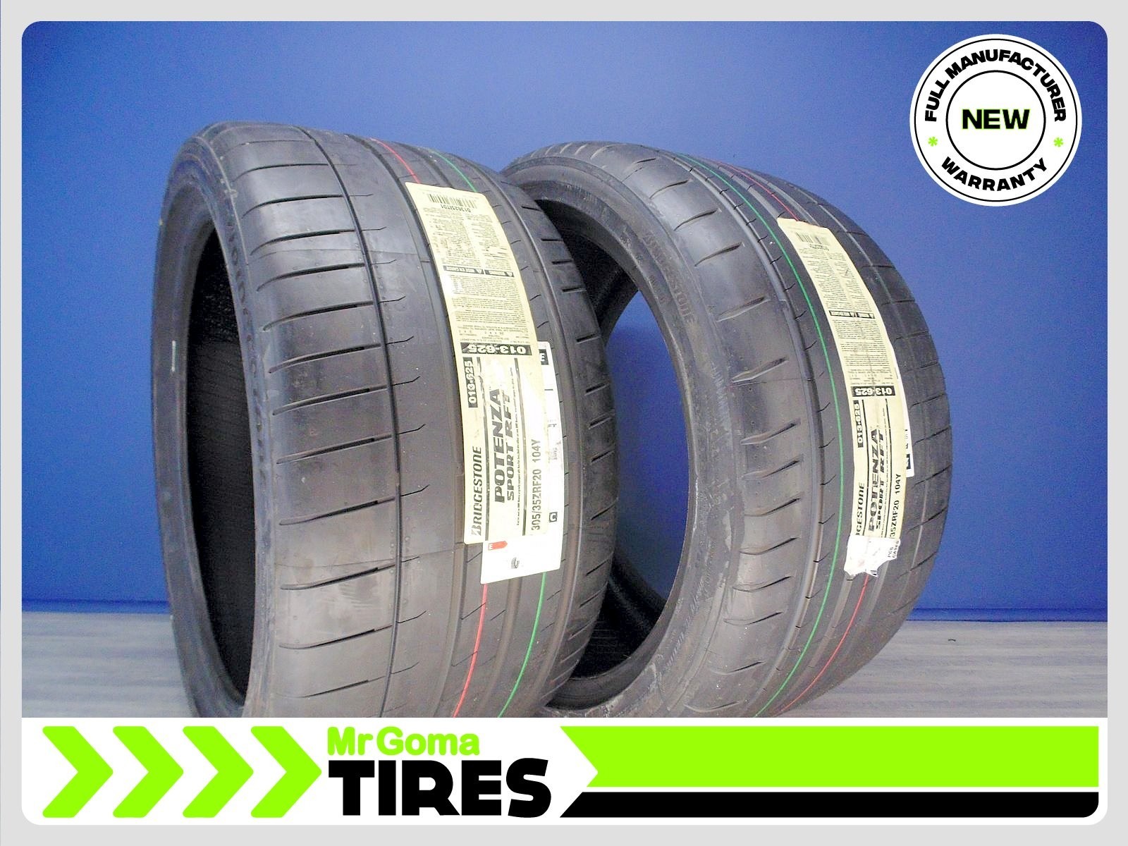 2 BRIDGESTONE POTENZA SPORT RFT 305/35ZRF20 TIRES 104Y 3053520 RUN FLAT TIRES