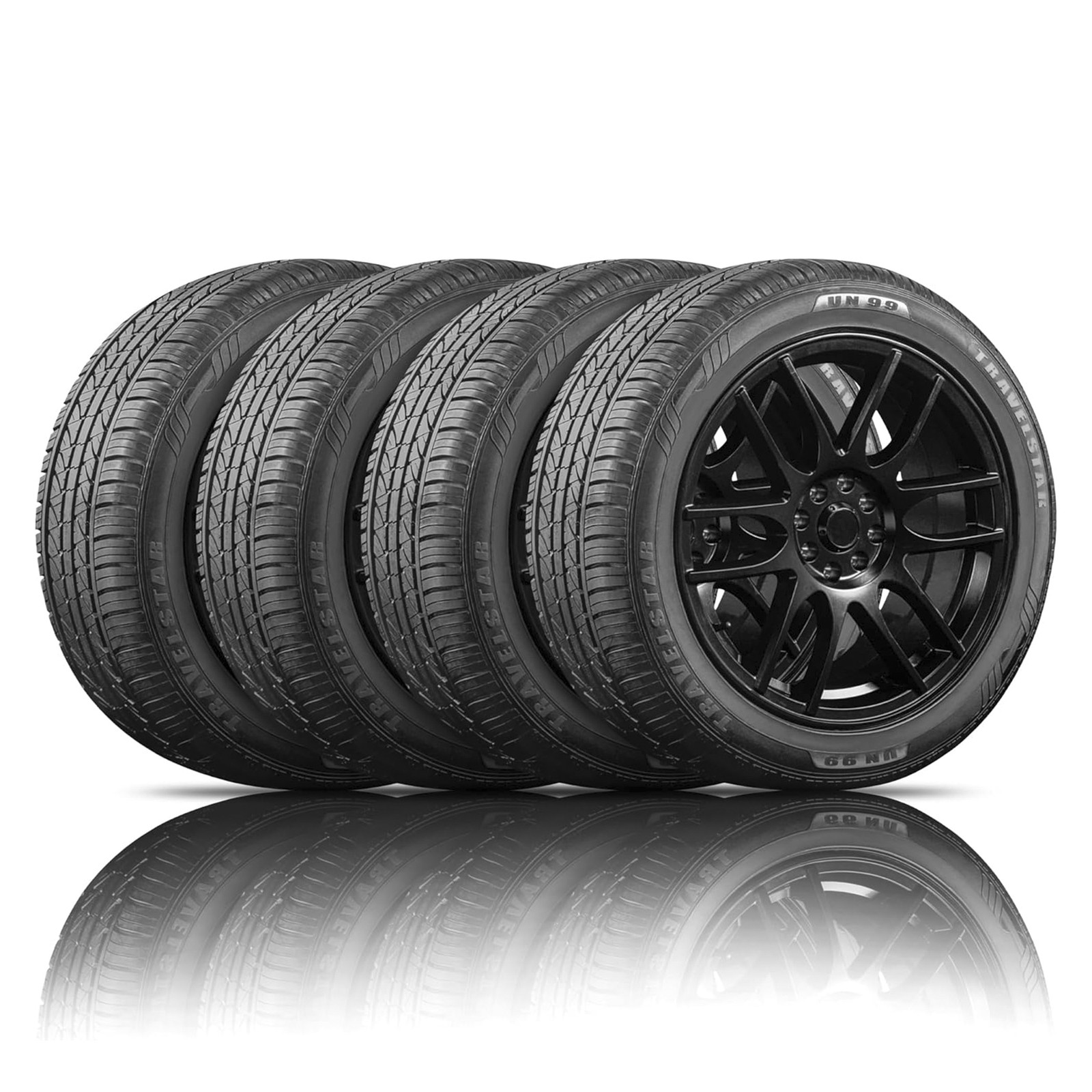 Set of 4 Travelstar UN99 225/55R17 97V A/S All Season Radial Passenger Car Tires