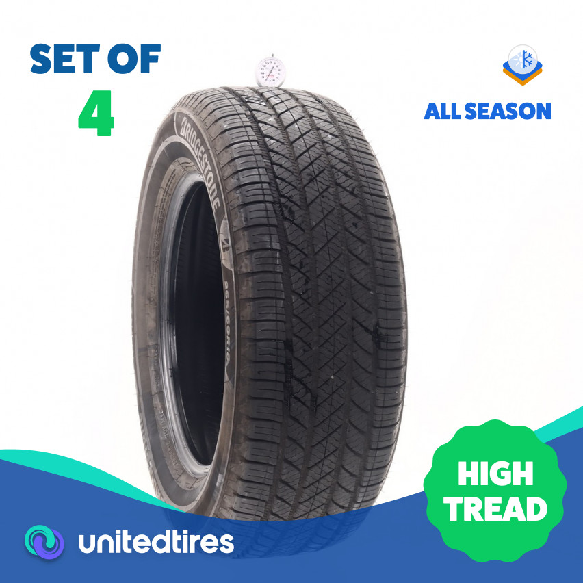 Set of (4) Used 265/60R18 Bridgestone Alenza AS Ultra 110V – 8-9/32