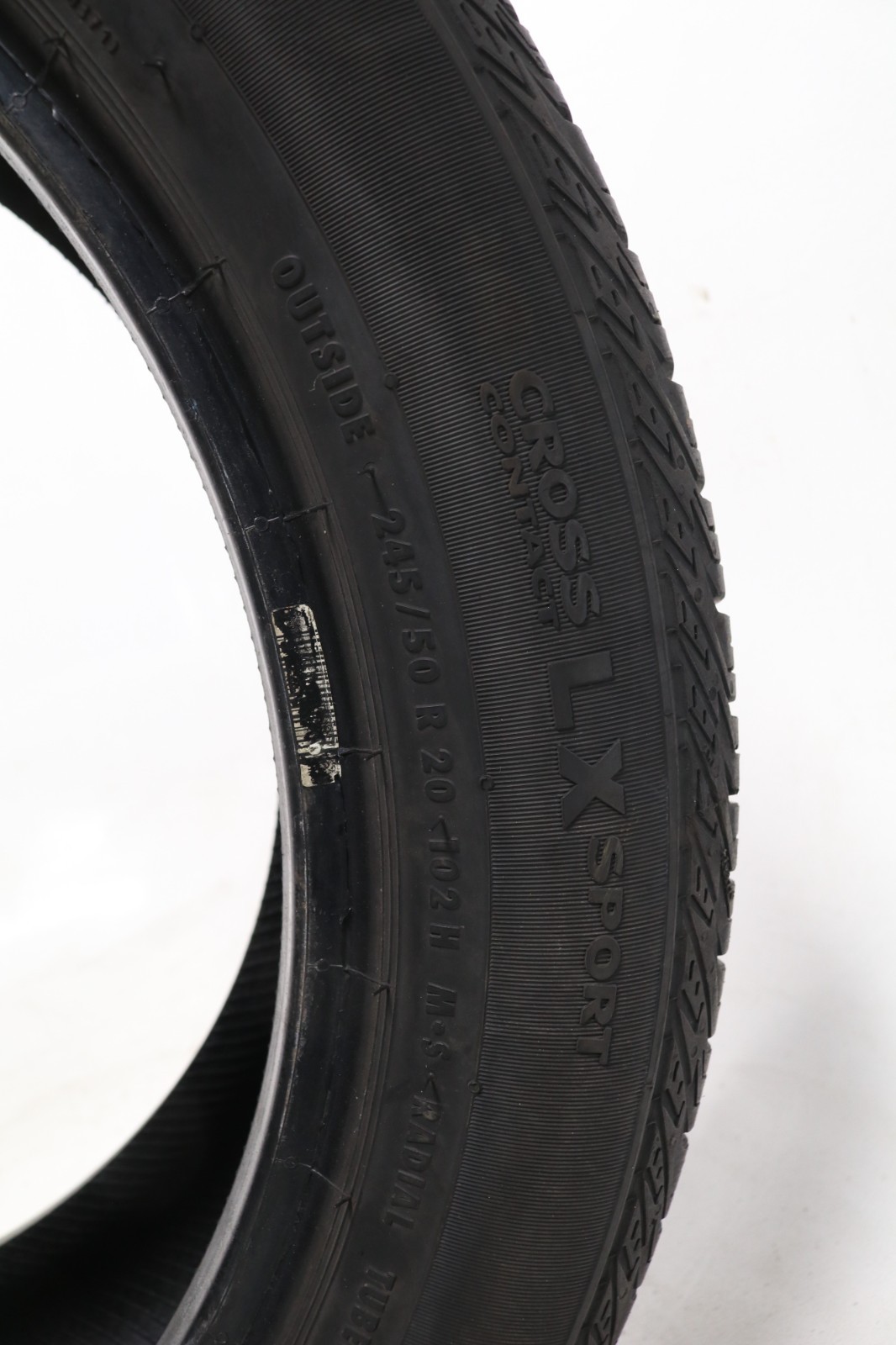Set of 2 Used 245/50R20 Continental CrossContact LX Sport – 102H – 7.5/32