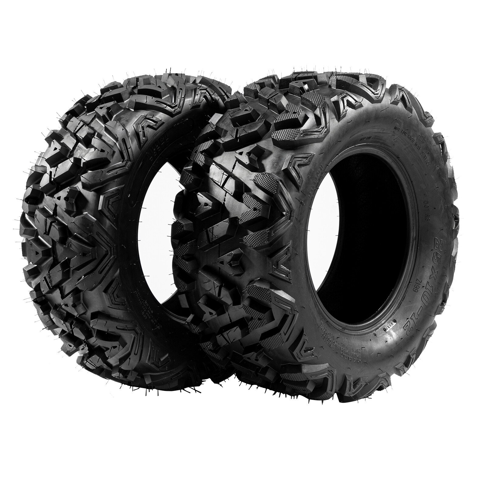 MP 25×8-12 & 25×10-12 Replacement ATV UTV SxS 6 Ply Tires Set of 4