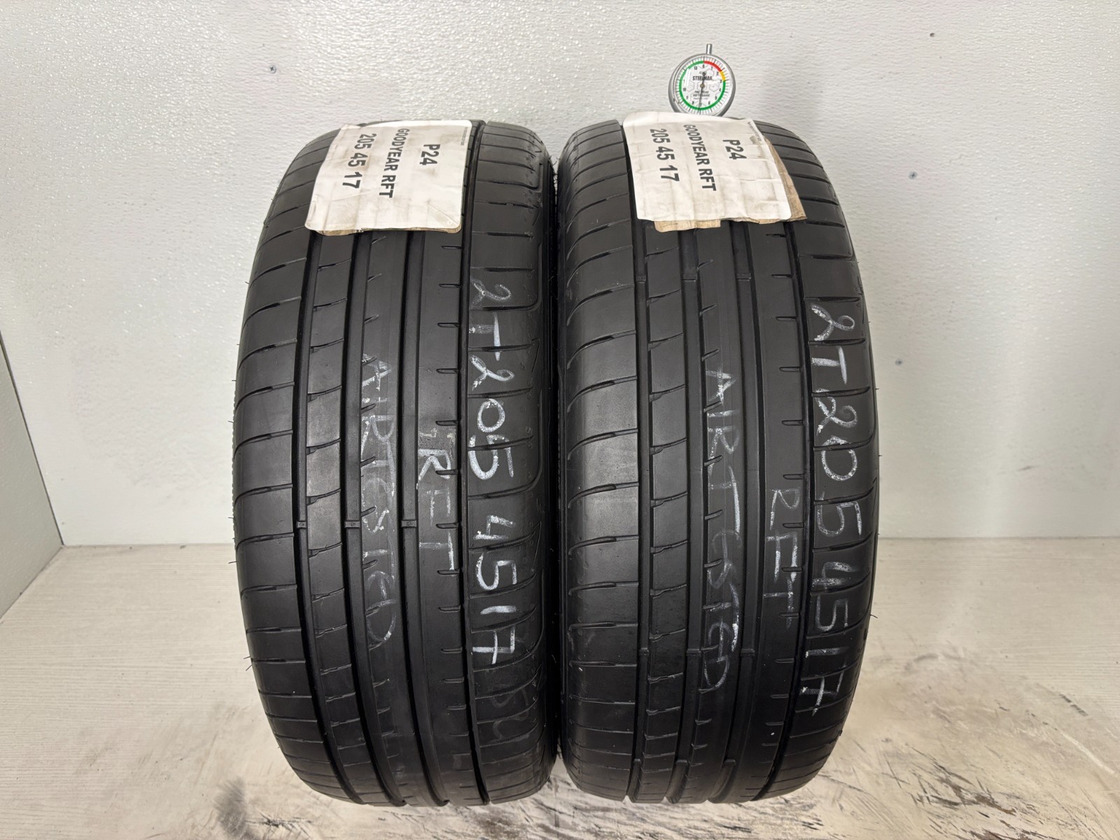 2 Tires 205 45 17 Goodyear Eagle F1 Asymmetric 3 Run Flat (7.00/32 = 77% Tread)