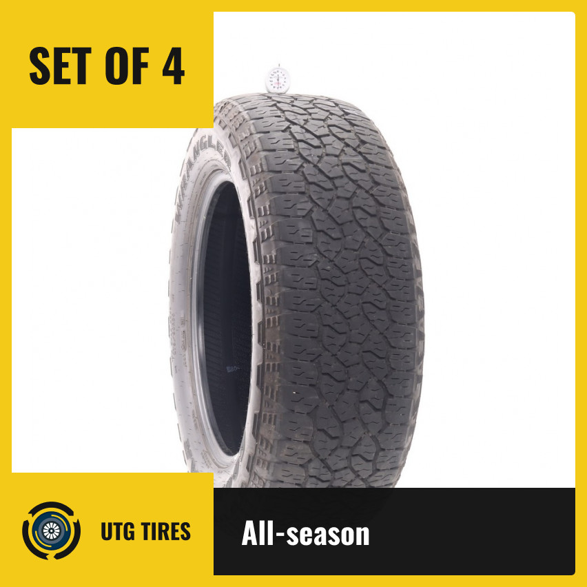 Set of (4) Used 275/60R20 Goodyear Wrangler Trailrunner AT 115S – 6.5-7/32