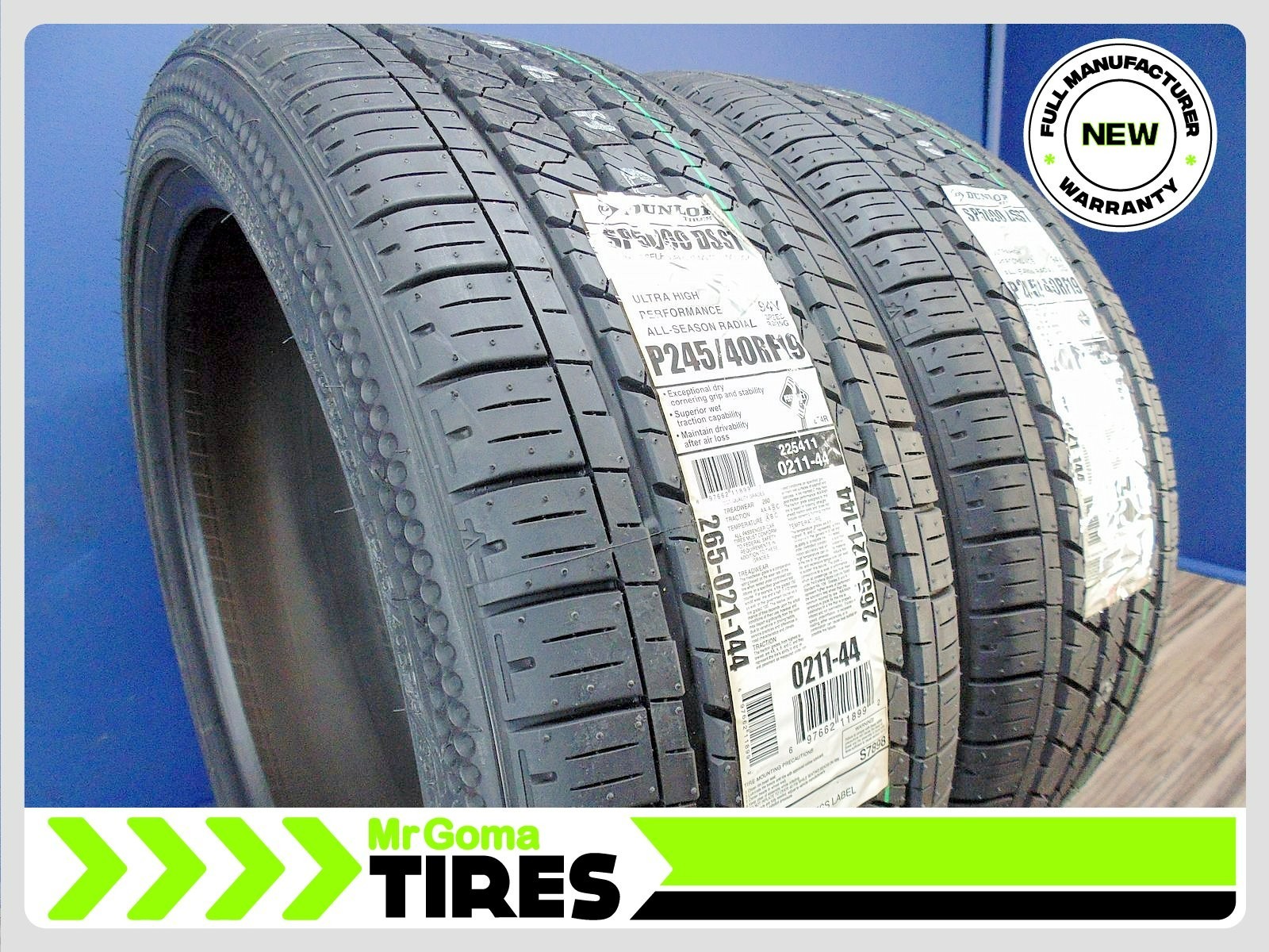 2x New Dunlop SP Sport 5000 DSST CTT RFT 245/40R19 Run Flat Tires