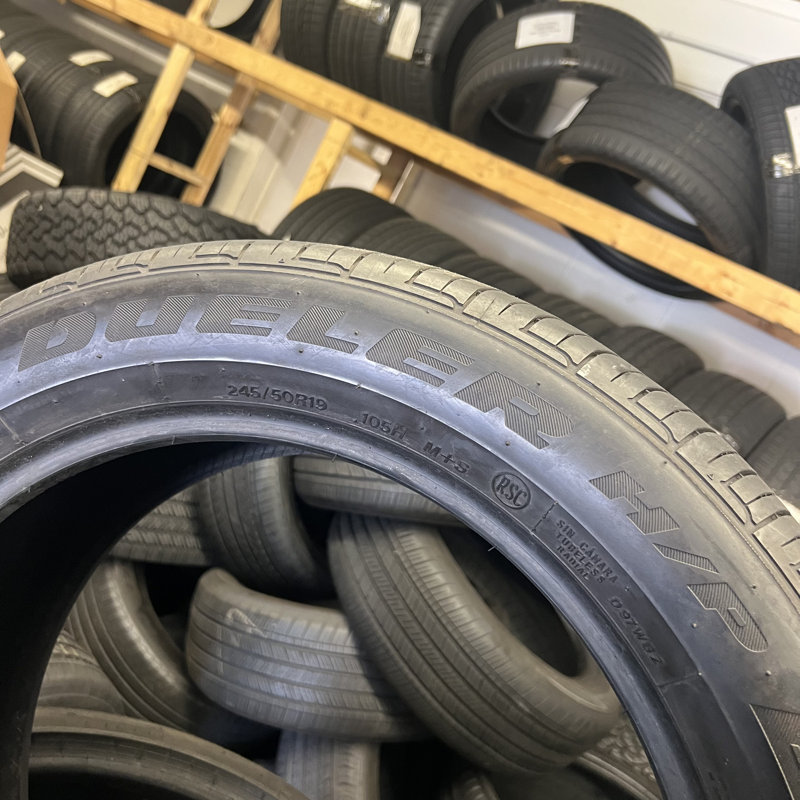 1 Tire Bridgestone Dueler H/P Sport AS RFT BMW 245/50R19 105H DOT.4923