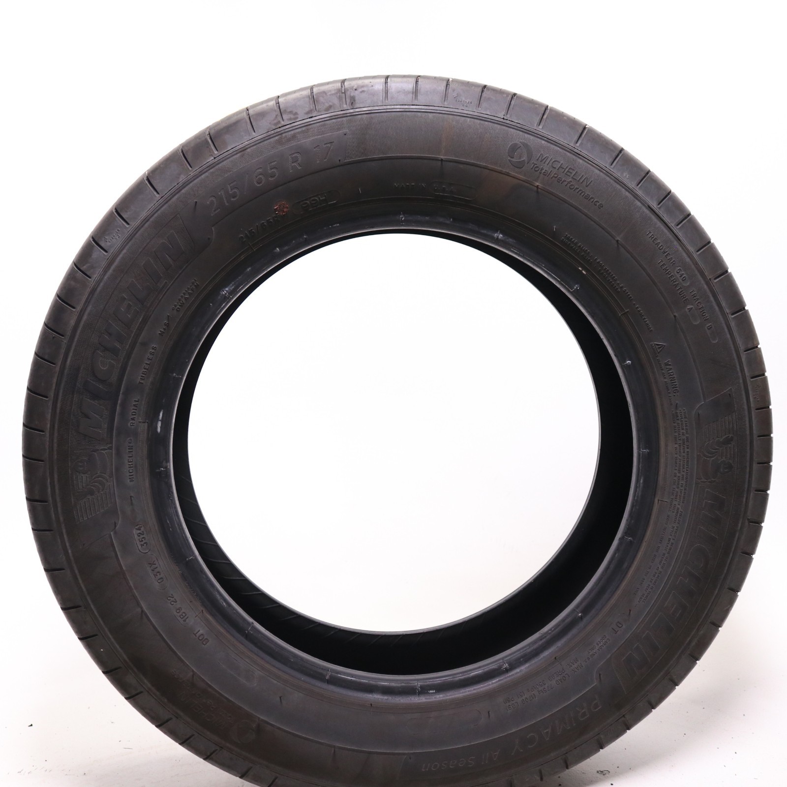 Used 215/65R17 Michelin Primacy A/S – 99H – 8/32