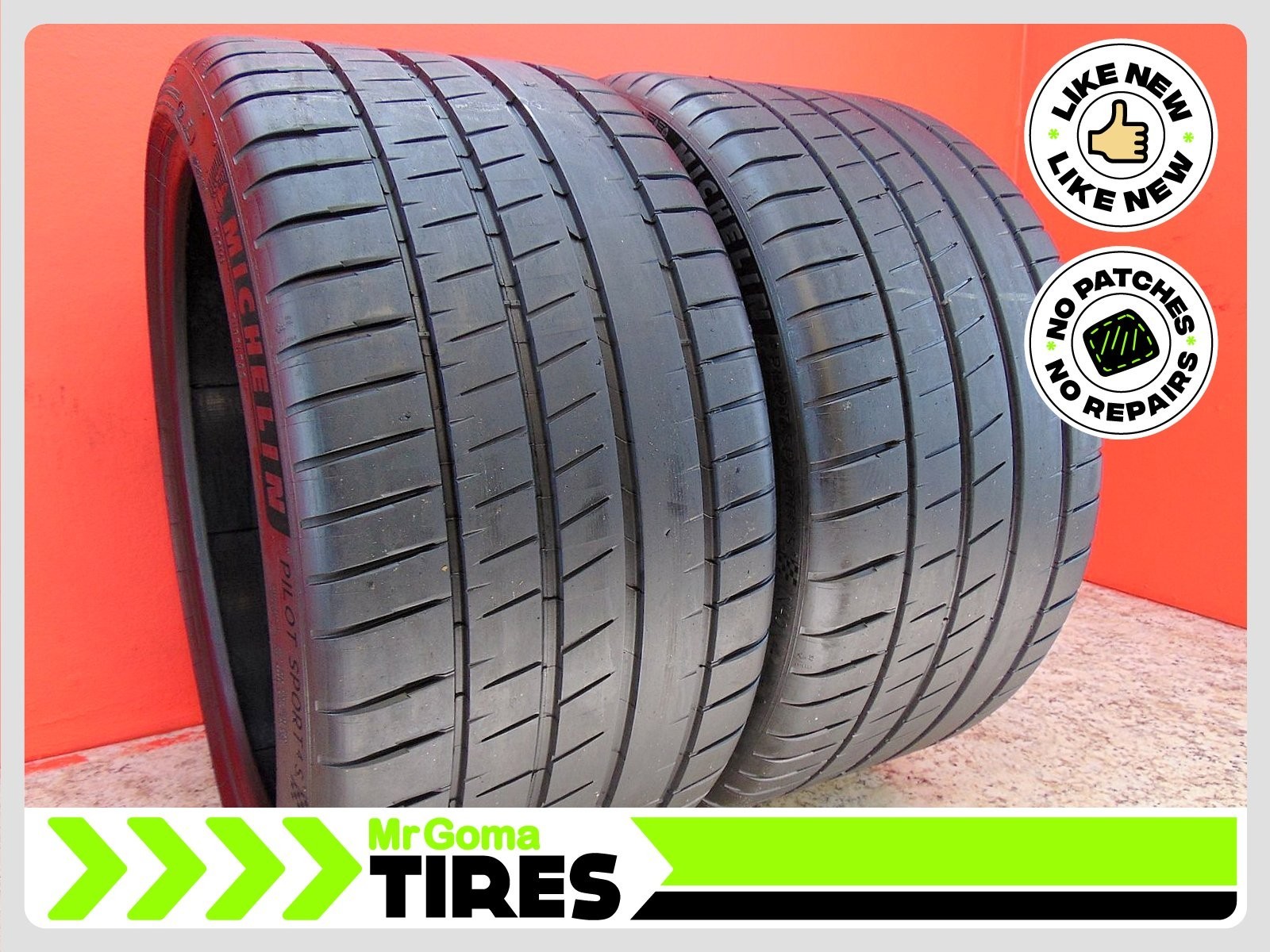2 MICHELIN PILOT SPORT A/S 4S NAO XL 305/30ZR21 USED TIRES 9/32 TREAD 108V