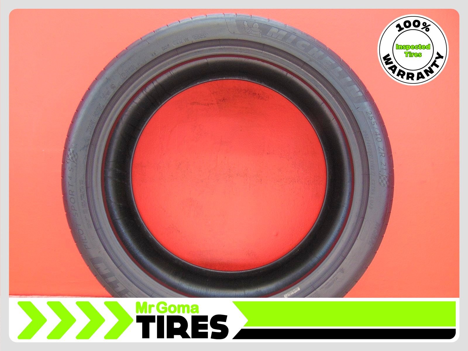 1 MICHELIN PILOT SPORT 4S XL 255/40ZR21 USED TIRE 7.3/32 TREAD 102Y 2554021