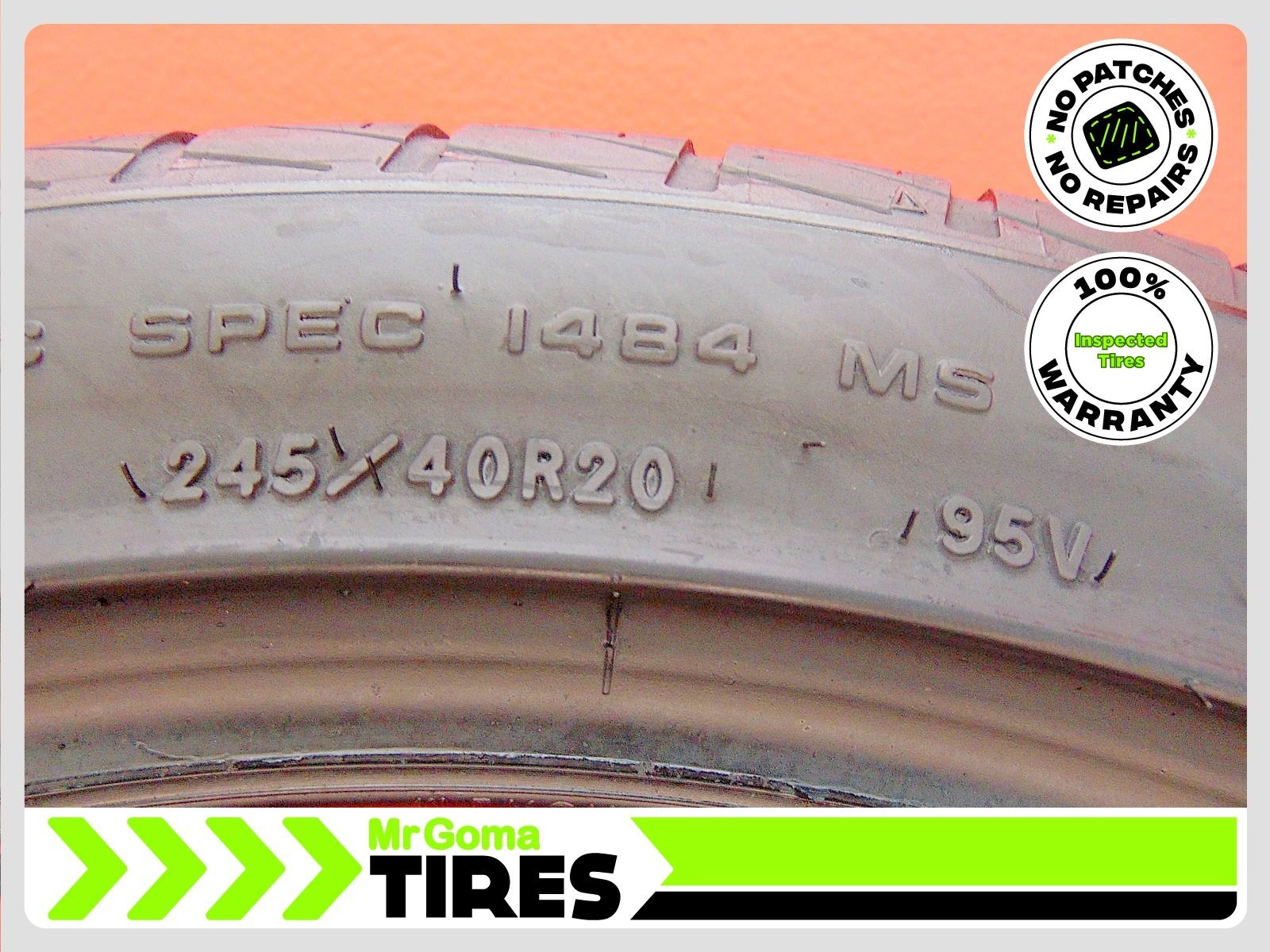 1 GOODYEAR EAGLE F1 ASYMMETRIC A/S RFT 245/40R20 USED TIRE 7.5/32 TRAE RUN FLAT