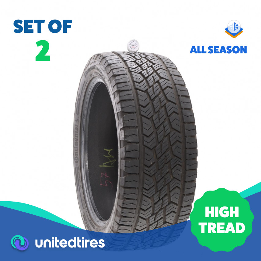 Set of (2) Used 285/45R22 Continental TerrainContact AT 114H – 10/32