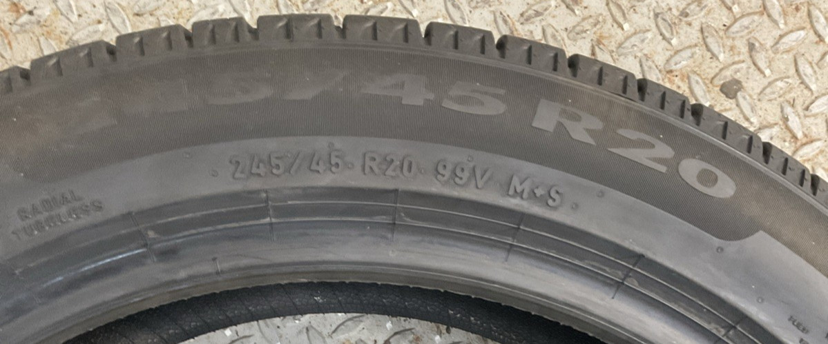 1- Used PIRELLI P7 ALL SEASON PLUS 3 245/45R20 99V SL BSW