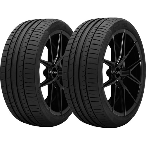(QTY 2) 235/40ZR20 Continental Sport Contact 5P 96Y XL Black Wall Tires