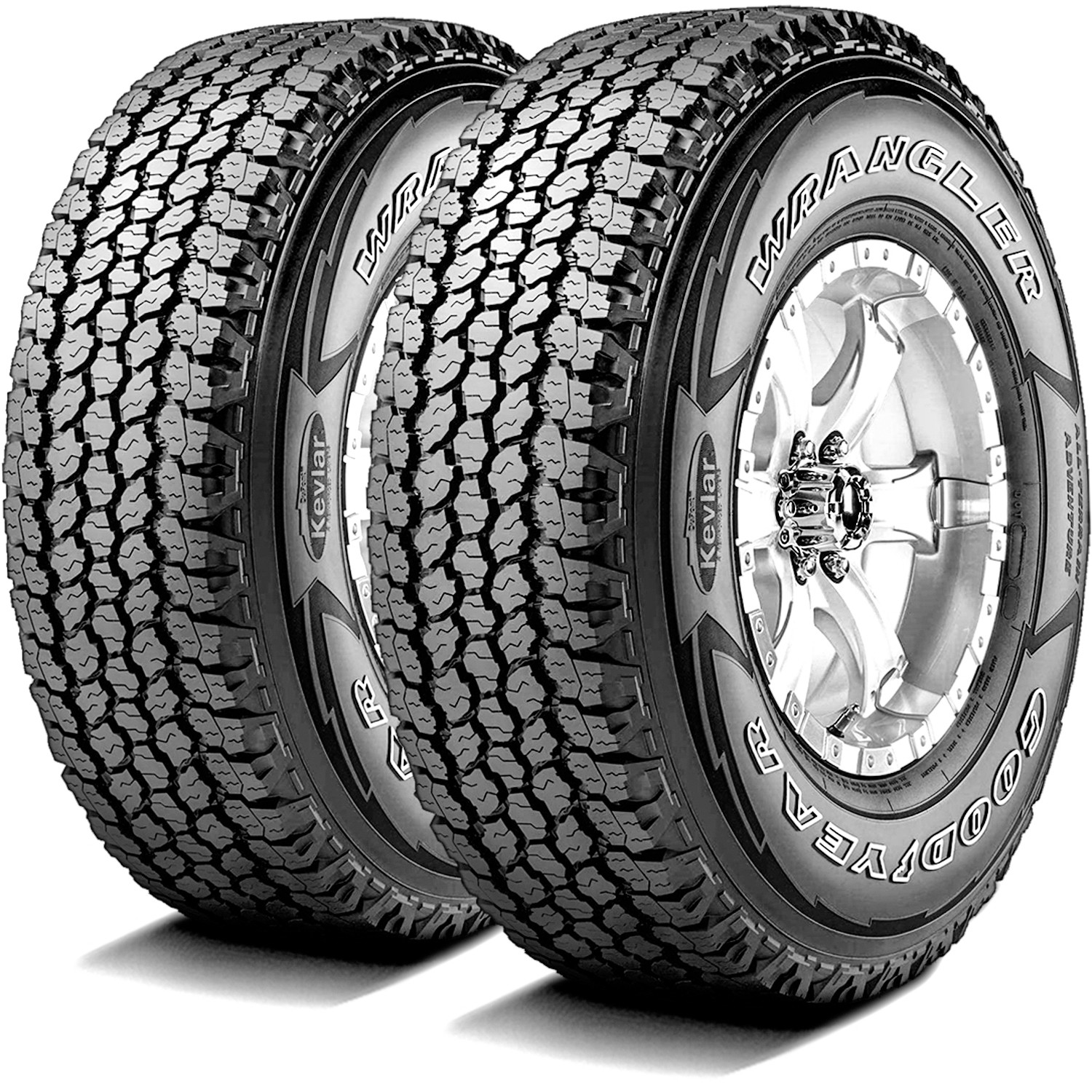 4 Tires Goodyear Wrangler All-Terrain Adventure With Kevlar 245/75R16 111T A/T