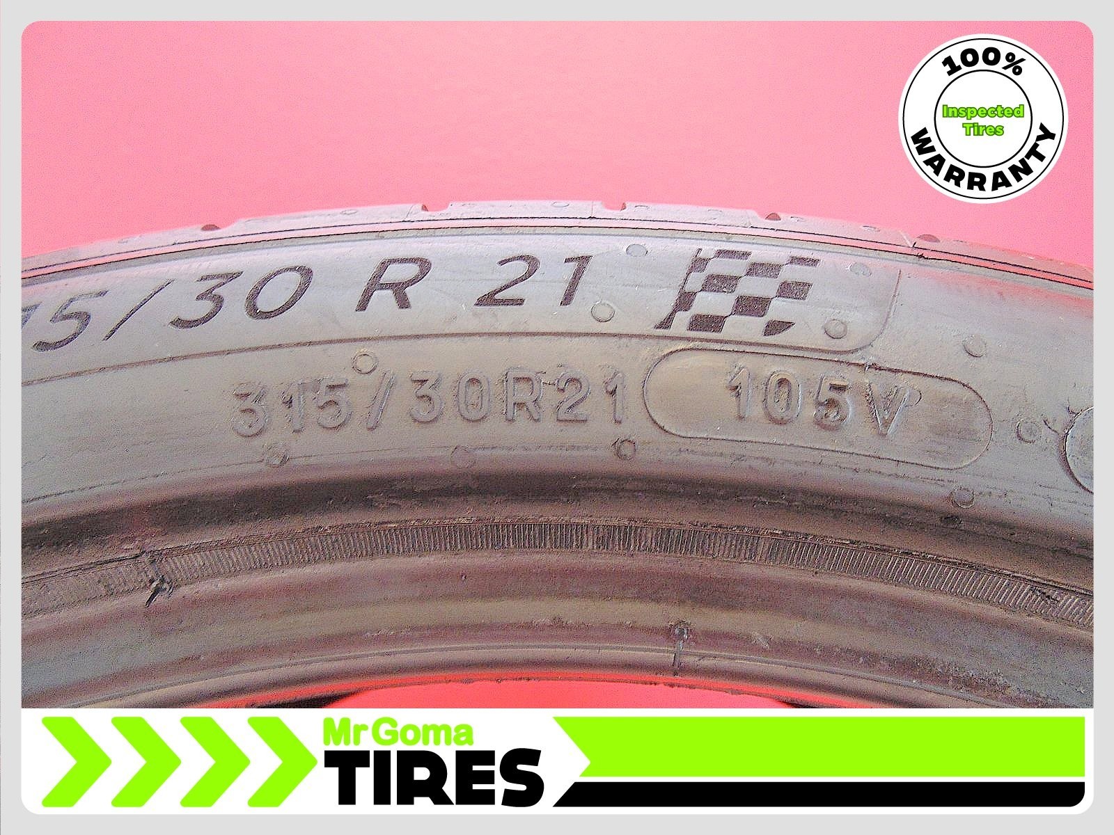 1 MICHELIN PILOT SPORT A/S 4 MO1 XL 315/30R21 USED TIRE 8.0/32 TREAD 3153021