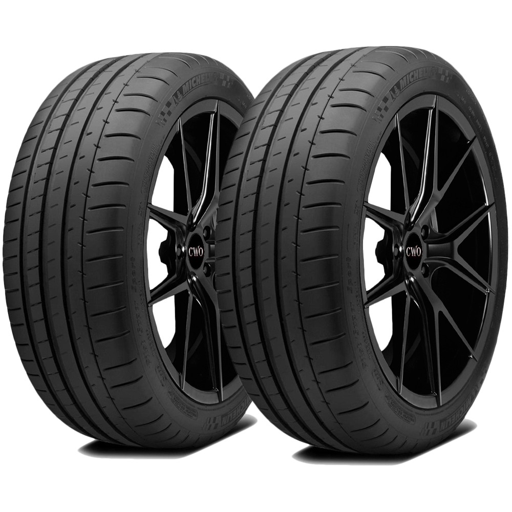 (QTY 2) 295/35ZR19 Michelin Pilot Super Sport 100Y SL Black Wall Tires