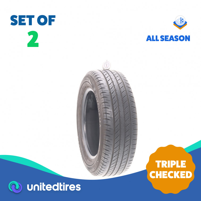 Set of (2) Used 195/65R15 Yokohama YK-GTX 91H – 6.5/32