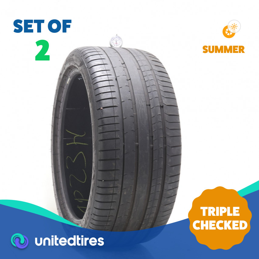 Set of (2) Used 315/35R22 Pirelli P Zero PZ4 Run Flat 111Y – 6.5/32