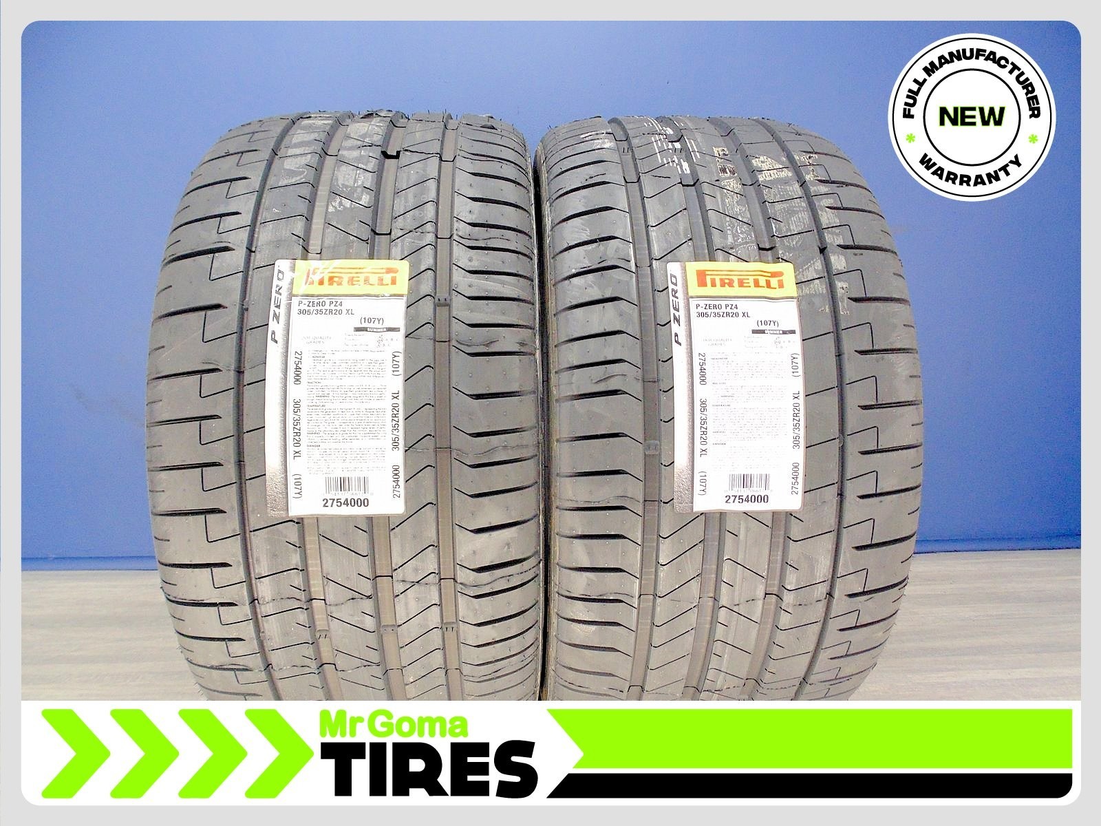 2 BRAND NEW PIRELLI P ZERO TM PZ4 XL 305/35ZR20 USED TIRES 107Y 23053520
